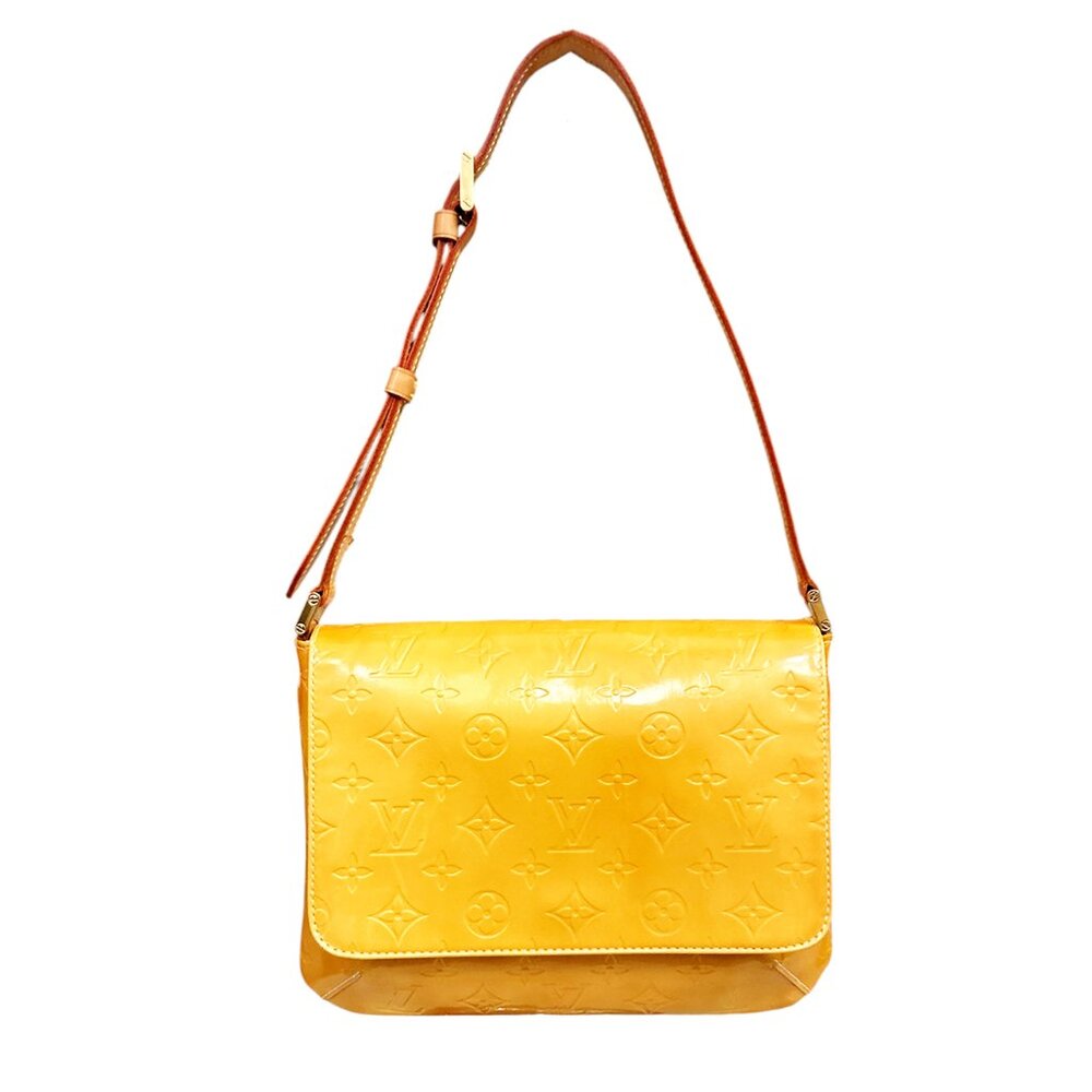 Louis Vuitton Handbag Thompson Street Yellow Vernis Leather